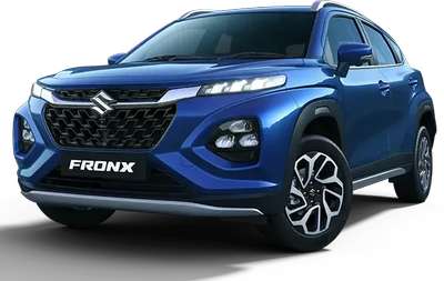 Maruti Fronx Delta+ 1.2L AGS Compact SUV (Sports Utility Vehicle) Petrol 22.89 km/l 2 Airbags (Driver, Front Passenger) 1.2L Dual Jet, Dual VVT Nexa Blue (Celestial), Arctic White, Splendid Silver, Grandeur Grey, Earthen Brown, Opulent Red, Bluish Black