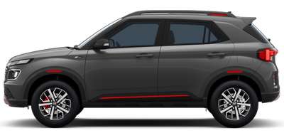 Hyundai Venue N Line N6 DCT SUV (Sports Utility Vehicle) Petrol 4 Airbags (Driver, Front Passenger, Driver Side, Front Passenger Side) Yes (Automatic Climate Control) Android Auto (Wireless), Apple Car Play (Wireless) Atlas White, Shadow Grey