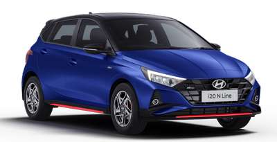 Hyundai i20 N Line N8 1.0 Turbo Dual Clutch Transmission Dual Tone Hatchback Petrol 6 Airbags (Driver, Front Passenger, 2 Curtain, Driver Side, Front Passenger Side) 1.0, Turbo GDi Thunder blue with Abyss black roof, Atlas white with abyss black roof