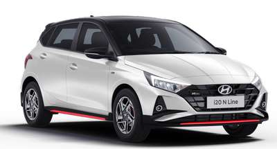 Hyundai i20 N Line N6 1.0 Turbo MT Dual Tone Hatchback Petrol 6 Airbags (Driver, Front Passenger, 2 Curtain, Driver Side, Front Passenger Side) 1.0, Turbo GDi Thunder blue with Abyss black roof, Atlas white with abyss black roof