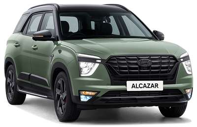 Hyundai Alcazar Signature (O) 7 Seater 1.5 Diesel AT Adventure SUV (Sports Utility Vehicle) Diesel 18.1 km/l 6 Airbags (Driver, Front Passenger, 2 Curtain, Driver Side, Front Passenger Side) 1.5L Diesel CRDi engine Ranger khakhi + Abyss black, Titan grey + Abyss black, Atlas white + Abyss black, Ranger khakhi, Atlas white, Abyss black, Titan Grey