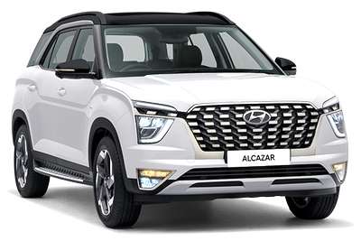 Hyundai Alcazar Signature (O) 6 STR 1.5 Diesel AT Dual Tone SUV (Sports Utility Vehicle) Diesel 18.1 km/l 6 Airbags (Driver, Front Passenger, 2 Curtain, Driver Side, Front Passenger Side) 1.5L Diesel CRDi engine Atlas white + Abyss black, Titan Grey + Abyss black