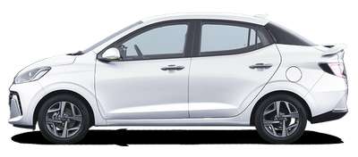 Hyundai Aura SX+ 1.2 AMT Petrol Sub Compact Sedan Petrol 4 Airbags (Driver, Front Passenger, Driver Side, Front Passenger Side) Yes (Automatic Climate Control) Android Auto (Yes), Apple Car Play (Yes) Typhoon silver, Starry night, Teal blue, Atlas white, Fiery red, Titan grey