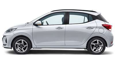 Hyundai Grand i10 Nios Sportz Executive AMT 1.2 Kappa VTVT Hatchback Petrol 4 Airbags (Driver, Front Passenger, Driver Side, Front Passenger Side) Yes (Manual) Android Auto (Yes), Apple Car Play (Yes) Fiery red, Spark green, Typhoon silver, Teal blue, Atlas white, Titan grey