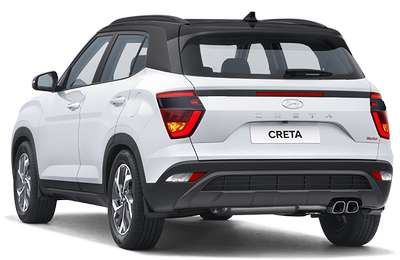 Hyundai Creta S+ 1.5 Petrol Knight Dual Tone SUV (Sports Utility Vehicle) Petrol 6 Airbags (Driver, Front Passenger, 2 Curtain, Driver Side, Front Passenger Side) 1.5, MPi Petrol Atlas white + Abyss black 3 Star (Global NCAP)