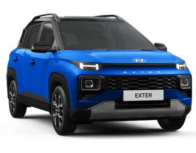Hyundai Exter SX 1.2 MT Dual Tone SUV (Sports Utility Vehicle) Petrol 19.4 km/l 6 Airbags (Driver, Front Passenger, 2 Curtain, Driver Side, Front Passenger Side) 1.2 Kappa Petrol Cosmic blue with Abyss black roof, Ranger khaki with Abyss black roof, Atlas white with Abyss black roof