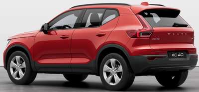 Volvo XC40 B4 Ultimate Compact SUV (Sports Utility Vehicle) Mild Hybrid (Electric + Petrol) 12.18 km/l 7 Airbags (Driver, Front Passenger, 2 Curtain, Driver Knee, Driver Side, Front Passenger Side) Four-cylinder  turbo-charged Petrol engine Black stone (Solid), Onyx black (Metallic), Fusion red (Metallic), Thunder grey (Metallic), Fjord blue (Metallic), Silver dawn (Metallic), Bright dusk (Metallic), Crystal white 5 Star (Euro NCAP)