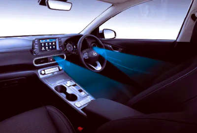 Hyundai Kona Electric Premium Electric SUV (Sports Utility Vehicle) Electric 6 Airbags (Driver, Passenger, 2 Curtain, Driver Side, Front Passenger Side) Permanent Magnet Synchronous Motor (PMSM) Polar white Phantom black 5 Star (Euro NCAP)