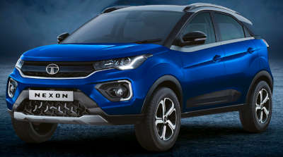 Tata Nexon XM+ (S) SUV (Sports Utility Vehicle) Petrol 2 Airbags (Driver, Passenger) 17.33 km/l Yes (Manual) Android Auto (No), Apple Car Play (No) Foliage Green Calgary White Flame Red Daytone Grey