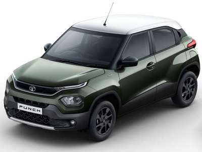 Tata Punch Adventure Rhythm Camo AMT Micro SUV (Sports Utility Vehicle) Petrol 2 Airbags (Driver, Front Passenger) 18.8 km/l Yes (Manual) Android Auto (Wired), Apple Car Play (Wired) Foliage green with Piano black roof, Foliage green with Pristine white roof