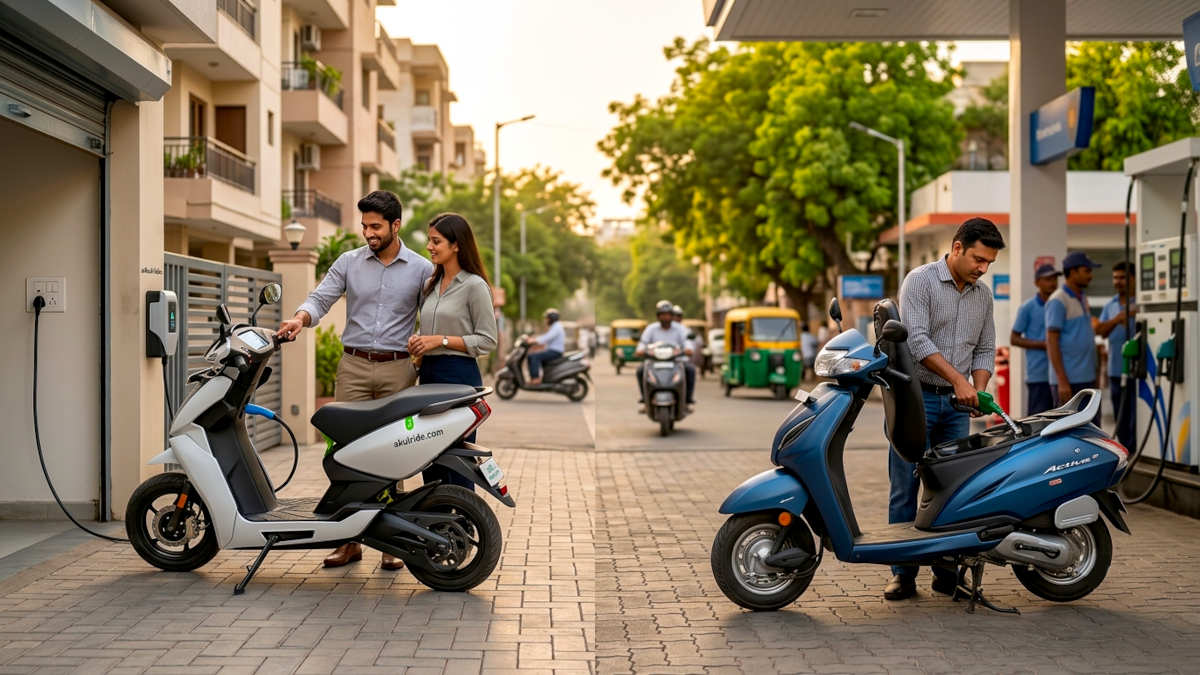 Petrol at ₹105/L or EV at 15 paise/km? Read our brutal 2026 cost comparison to see exactly how much cash you will save by switching to an electric scooter today