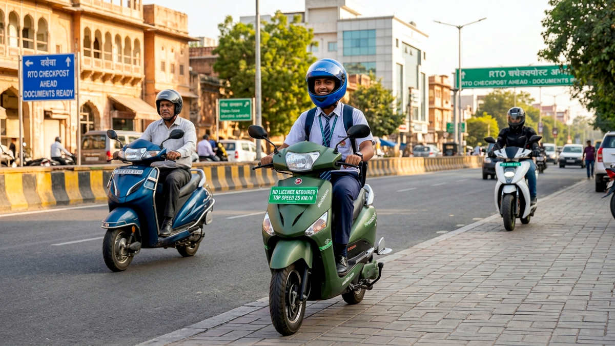 Do you actually need a licence to ride a scooter in India? Discover the exact RTO rules, speed limits, and exemptions for electric and petrol two-wheelers!
