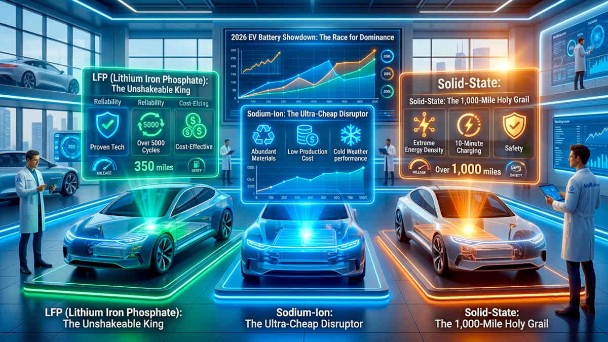2026 EV Battery Showdown: LFP, Sodium-Ion & Solid-State