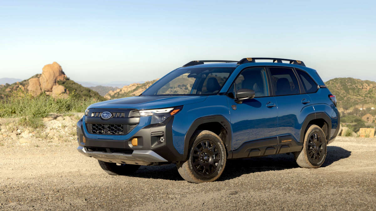 The wilderness goes green! Check out the first-ever 2027 Subaru Forester Wilderness Hybrid, packing 194 HP, 9.3inch of ground clearance, 25% better fuel economy