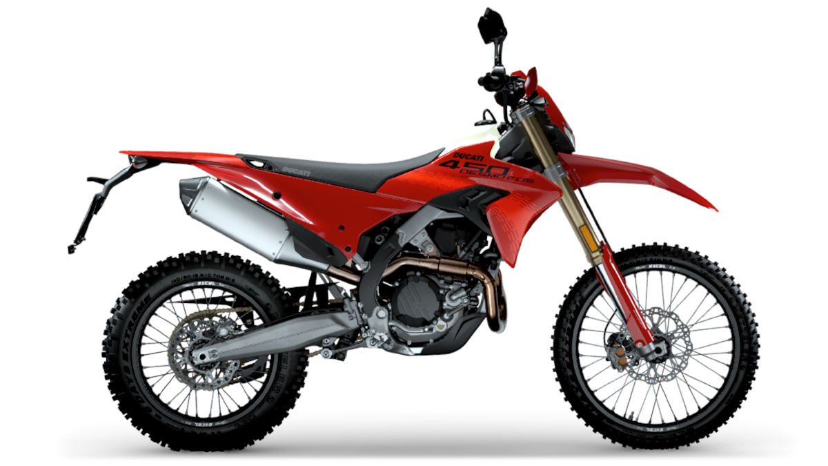 The all-new Ducati Desmo450 EDS is here! Explore the specs, pricing, and features of Bologna's first street-legal Desmo enduro weapon. Click to read more!