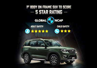 Mahindra Scorpio-N gets 5 star Global NCAP rating